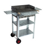 MTH-15 Lüx Kanatlı Battal Boy Pervazlı Lama Izgaralı Mangal (4 Tekerlekli)