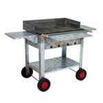 MTH-135 Lüx Kanatlı Pervazlı Lama Izgaralı Mangal (4 Tekerlekli)