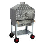 MTH-141 Davlumbazlı Çekmeceli Lama Izgaralı Mangal (4 Tekerlekli)