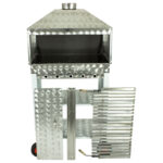 MTH-243 Davlumbazlı Bacalı LamaIzgaralı Mangal (4 Tekerlekli)