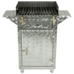 MTH-343 Dolaplı Kanatlı Lama Izgaralı Çekmeceli Mangal (4 Tekerlekli)