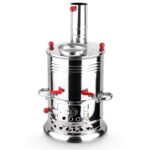 4,5 Litre Semaver Krom Sobalı (Çift Çeşme İçten Demlemeli)