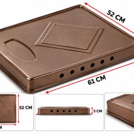 Kare Soba Altlığı İZOCAMLI Mat Saç Tabla 52×61